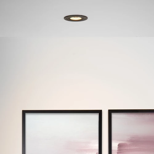 Lucide TUBE - Einbaustrahler - Ø 9,2 cm - 1xGU10 - Schwarz - Atmosphäre 1